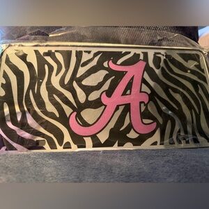 NWT - Alabama Pink Zebra Print License Plate Cover